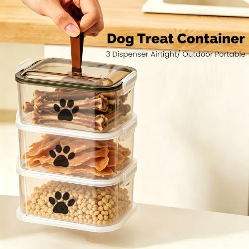 Portable Dog Treat Container,Dog Treat Jar,Travel Dog Food Container | Small Animal Food Container,Portable with Lanyard for Outdoor Walking,Camping,Travel,Easy To Carry