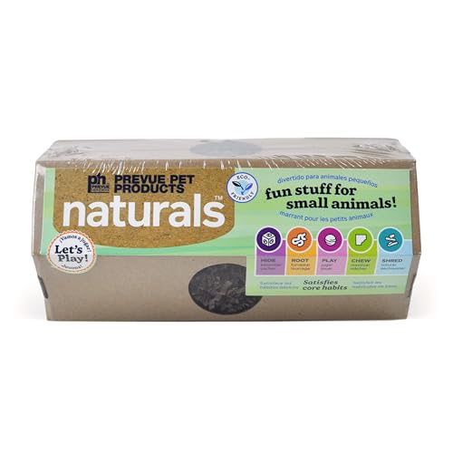 Prevue Pet Products Hexagon Forage 'n Play Tunnel for Small Animals - Chew, Forage, & Dig Toy for Rabbits, Guinea Pigs, Hamsters, Gerbils, Rats, & Chinchillas, Natural Play Enrichment