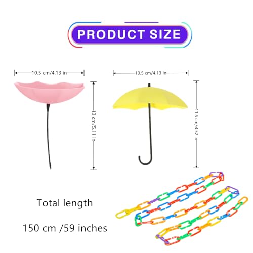 3 PCS Sugar Glider Platform Professional Sugar Glider Toys Cage Accessories with C-Clips Climbing Chain for Birds, Sugar Glider, Pet