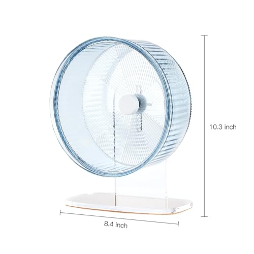 Super-Silent Hamster Exercise Wheel: Silent Spin Toys Hamster Running Wheels with Height Adjustable Stand for Hamsters Gerbils Mice Or Other Small Animals -8.5inch Blue - color: Blue, size: 8.5inch