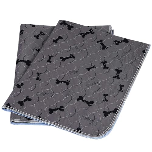 Washable Dog Pee Pads with Free Grooming Gloves,Non Slip Dog Mats with Great Urine Absorption,Reusable Puppy Pee Pads for Whelping,Potty,Training,Playpen - size: 24x36 Inch (Pack of 2)