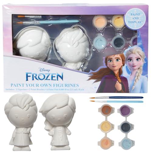 Innovative Designs Disney Frozen DIY Paint Your Own Figurines Arts and Crafts Set for Girls - Elsa & Anna - style: Frozen 2 pack