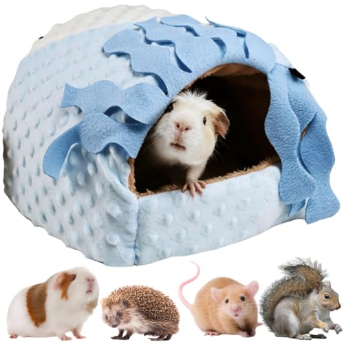 Small Pet Hideout No Bottom Guinea Pig Rabbit Cave Toilet Cover (Blue,Medium) - color: Blue, size: Medium