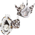LEFTSTARER Cashmere Pet Bed Mat and Toy, Heart-Brown Ferret Guinea Pig Hammock Toy Small Animal Cage Accessories, 19.7x5.9in Hanging Tunnel & 13.39x13.39in Bunkbed Hammock - color: 1.Heart-Brown