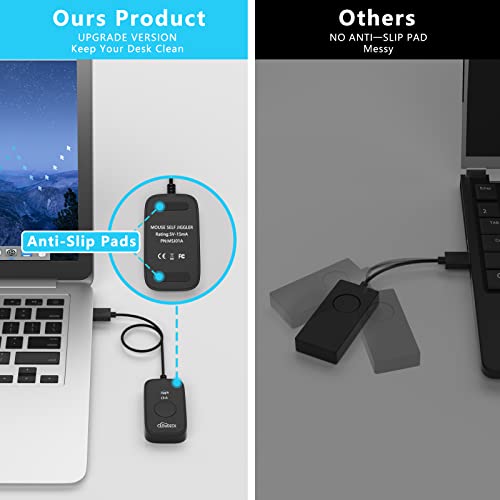Mouse Jiggler Undetectable, USB Mover, Gaming Automatic Continuous Click Device, Plug & Play, Simulate Mouse Pointer Movement to Prevent PC Sleep