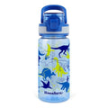 Kids Water Bottle for School, 16 Oz Plastic Water Bottle, 1 Pack | Silicone Spout, Pop-Up Cover, BPA Free & Dishwasher Safe, Dinosaur - color: Dinosaur, size: 16.2 Ounces