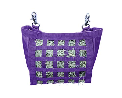Rabbit & Guinea Pig Hay Bag Feeder with Super Tough Bottom® Design | Small 10.5" x 9" x 5" Hay Feeder | Organized Feeding | Made in USA Design (Purple, Small 10.5" x 9" x 5") - color: Purple