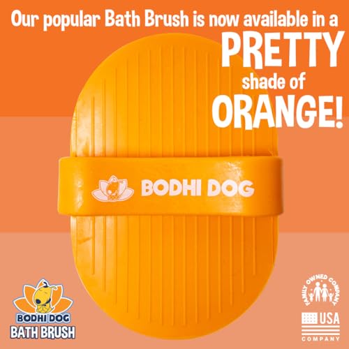 Bodhi Dog Shampoo Brush - Pet Grooming & Bath Supplies for Dogs and Cats - Bath Brush for Long & Short Hair - Premium Scrubber for Shower, Showerhead, Sprayer & Bathing (One Pack, Orange) - color: Orange, size: 1 Pack