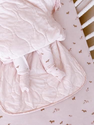 GUNAMUNA günamüna Unisex Baby, Toddler Wearable Blanket, Sleeping Bag Bamboo Rayon, Sleep Sack with Diaper Zipper, 1.0 TOG - color: Girl Dog, size: 24-36M