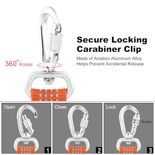Plutus Pet Heavy Duty Dog Leash with Lockable Aluminum Carabiner, 6 FT Long | Double-Sided Reflective Nylon, Padded Handle, Heavy Duty, for Puppy Small Medium and Large Dogs (Orange, 1" x 6') - color: Orange, size: 1" x 6'