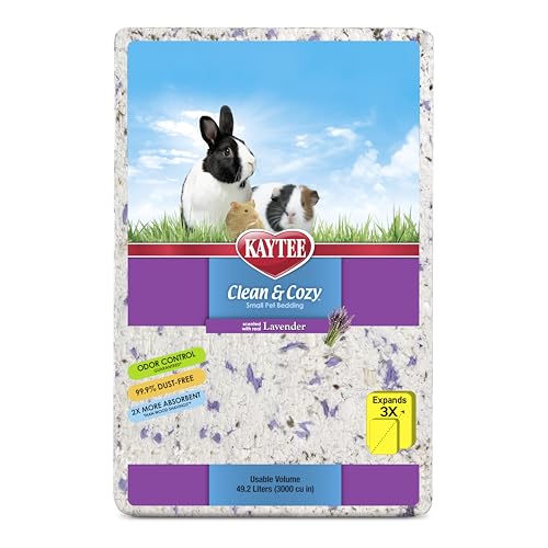 Kaytee Clean & Cozy Lavender Paper Bedding For Pet Guinea Pigs, Rabbits, Hamsters, Gerbils, and Chinchillas, 49.2 Liters - size: 49.2 Liters