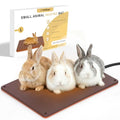 Small Animal Heating Pad, Small Animal Bed, Large Outdoor/Indoor Winter Thermal Heating Pad for Rabbits, Guinea Pigs & Chickens, Waterproof & Chew-Resistant, 30W Energy-Efficient (L:15.7" x 11") - size: L: 15.7" x 11"