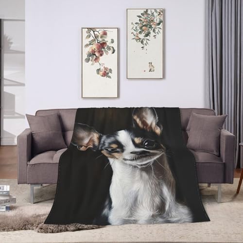 Cute Rat Terrier Blanket Gifts for Women Girls Kids Dog Lovers, Puppy Flannel Blankets, Warm Cozy Soft Throw for Bedroom, Camping, Couch, Decor 50x60 in - color: Rat Terrier, size: 50"x60"