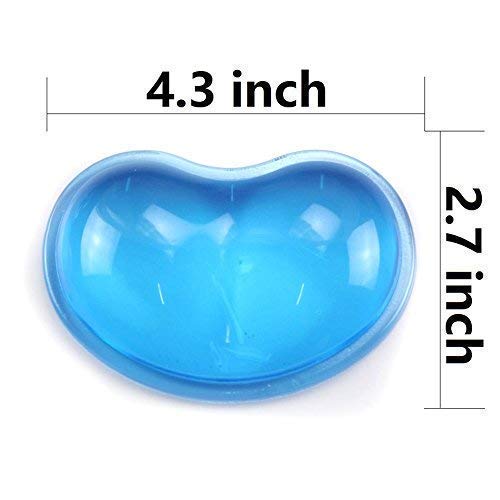 Ergonomic Gel Wrist Rest for Mouse, Computer Mouse Wrist Support for Arm Pain Relief, Heart-Shaped Cute Hand Wrist Cushion for Home and Office Working Gaming Anti-Fatigu - color: Blue