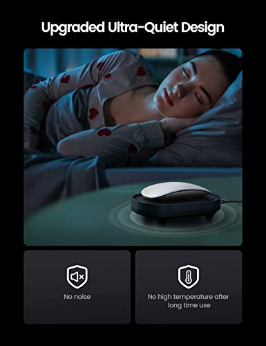 Vaydeer Dual Turntable Mouse Mover, Turbo 3 Mouse Jiggler with Adjustable Intervals, ON/Off Switch, Undetectable & Noiseless Mouse Shaker Simulate Realistic Mouse Movement for Secure Computer Activity