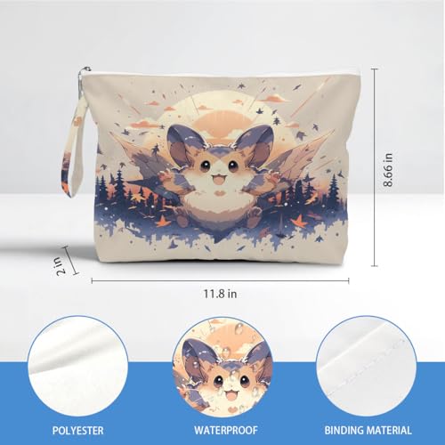 ENGVZ Wet Dry Bag, Waterproof Travel Pouch, Large Zipper Bag For Swimsuits, Diapers, Toiletries, Makeup, Women And Girls Cute Flying Sugar Glider Over Forest - color: Squirrel