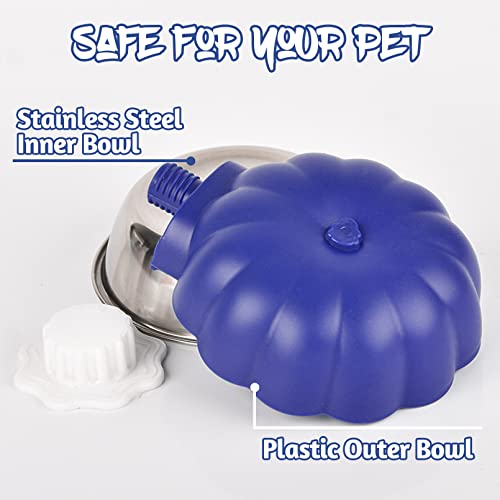 Fhiny Crate Dog Bowl, Removable Stainless Steel Pet Cage Bowl Hanging Food & Water Feeder Coop Cup for Cat, Puppy, Ferret, Birds, Guinea Pigs 2 Pack