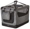 Amazon Basics Folding Portable Soft Pet Dog Crate Carrier Kennel with Fleece Pad, 30 x 21 x 21 inches, Grey - color: GREY, size: 30.0"L x 21.0"W x 21.0"H