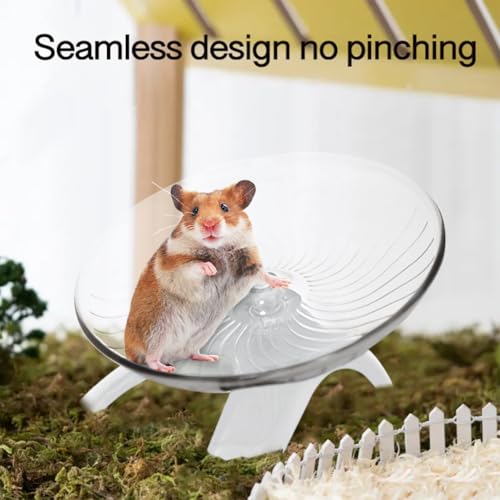 Hamster Wheel, Hermit Crab Climbing Toys Silent Exercise Running Wheel, 13cm Small Animal Exercise Wheels Hermit Crabs Wheel for Hamsters, Gerbils, Mice or Other Small Animals - size: White:13cm/5.12inch