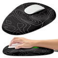 Hokafenle Ergonomic Mouse Pad Wrist Support with Stepped-wedge Design, Wrist Rest Pain Relief Mousepad Filled with Memory Foam, Carpal Tunnel Mousepad for Wireless Mouse(12x8 inch, Topographical Line) - color: KM018-Topographical Line