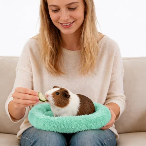 Small Hamster Beds with Plush, 5.51Inch Warm Guinea Pig Beds | Tiny Pet Hideout for Small Dwarf Rabbits Hedgehog Squirrel Ferret