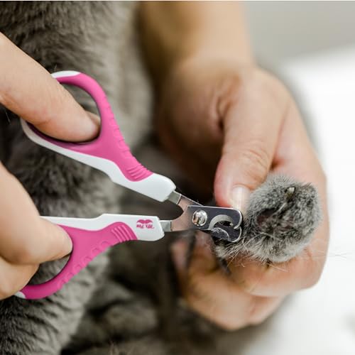 Mr. Pen- Cat Nail Clipper, Stainless Steel | Professional Sharp Cat Claw Trimmer for Small and Medium Cats, Pet Nail Clipper with Sturdy Non Slip Handle - color: Dark Pink