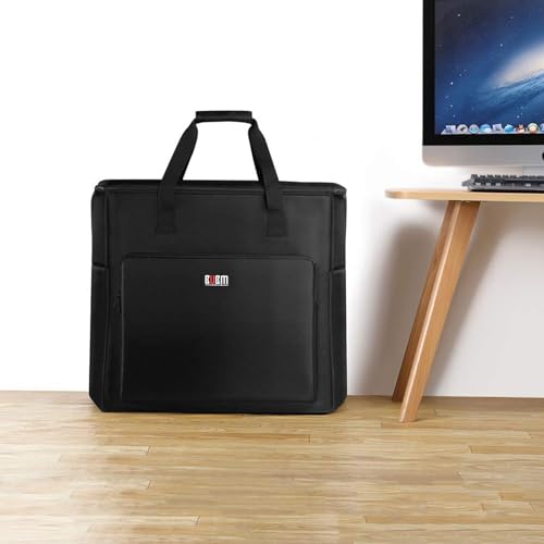BUBM Desktop Computer Carrying Case, Padded Nylon Carry Tote Bag for Transporting Computer Tower PC Chassis,Monitor(Up to 27 inch),Keyboard,Cable and Mouse | Padded Protection,For Computer Tower PC Chassis,Fit ATX/M-ATX Motherboards,Monitor(Up to 27 inch)