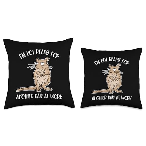Not Ready For Another Day At Work Rat Ordinary Degu Throw Pillow - size: 16x16