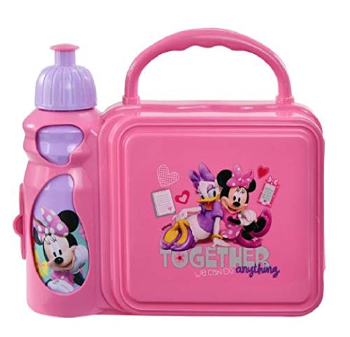 Zak MMOYG521 Minnie Mouse Combo Lunch Box with Water Bottle, Small, Multi