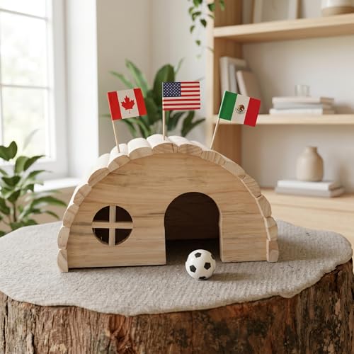 TKYNLQ Natural Pine Hamster Hideout | Hemispherical Little House, Suitable for Dwarf Hamsters, Suitable for Small Lizards, For Small Pets