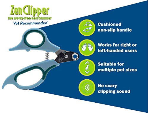 Zen Clipper Pet Nail Clipper for Dogs – Dog Nail Clipper for Safer Dog Grooming and Nail Care - Clean, Quiet, and Easy-to-Use Stainless Steel Dog Nail Trimmer - (5mm Hole) - size: XX Large - 5mm hole