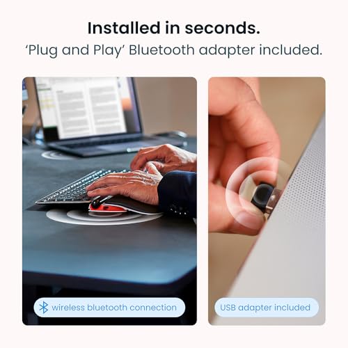 Contour RollerMouse Red Ergonomic Mouse for Shoulder Forearm Wrist Strain Relief for RSI Carpal Tunnel Centered Rollerbar 6 Customizable Buttons 10 Speed Settings Mac/PC Compatible - Wireless - Plus - size: Plus, style: Wireless