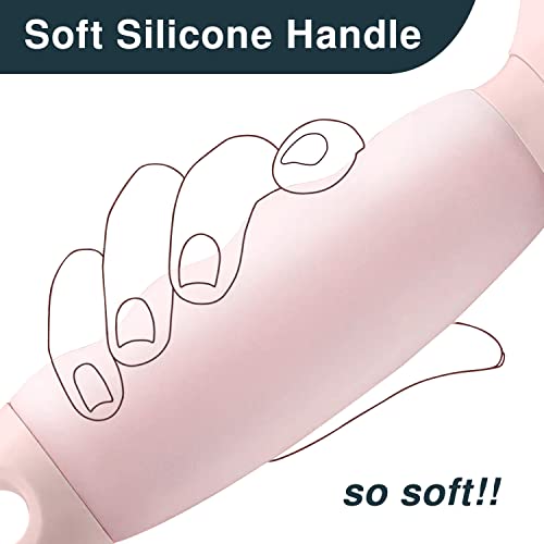 Cat Hair Brush, Soft Silicone Self Cleaning Brush for Short and Long Haired Cats, Pink Pet Grooming Comb, Cat Shedding Brushes | For Indoor Cats,Removes Loose Hair,Reduces Shedding,Soft Rounded Tips,Ergonomic Silicone Handle,Gentle Massage,Easy Grooming -