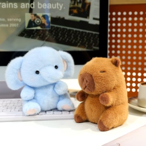 Ditucu Palm-Sized Capybara Stuffed Animals Cute Soft Plush Doll Small Capibara Plushies Toys Gifts for Kids Brown 5 inch - style: Capybara