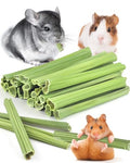 Bissap 25 PCS Guinea Pigs Chew Sticks, Natural Papaya Stems Bunny Chews Treats for Hamsters Chinchillas Small Animals Organic Molar Chewing Snack - size: 25 PCS