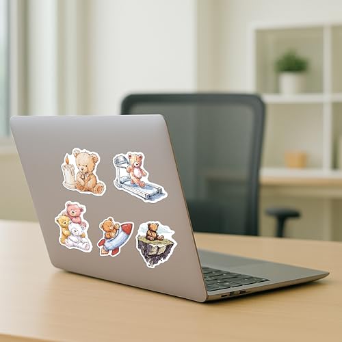 100 PCS Cute Bear Stickers Pack – Waterproof Vinyl Decals for Water Bottles, Laptops, Phones, Notebook, Cars – Cool Vibrant Graphics for Cute Bear Enthusiast - color: Cute Bear