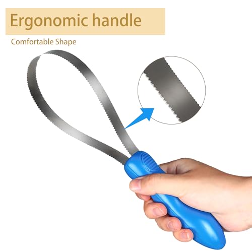 Dual-Sided Shedding Blade Dog Hair Brush - Stainless Steel Grooming Tool for Horses, Cattle, Sheep with Comfort Grip - Fine & Coarse Teeth for Long and Short Hair（2 Pcs）