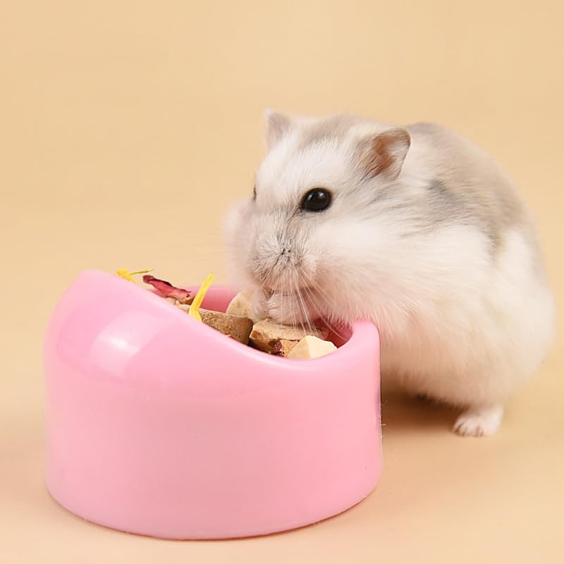 4 Pack Hamster Bowl Dwarf Feeding Bowls Food Water Feeder Dish for Robo Syrian Hamsters Hammies Mice Gerbils Degus Hedgehog Small Animals Pet