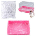 50 Pcs Disposable Rabbit Cage Liner Litter Box Liners Pet Tray Film Bags | Quick Cleanup Leak-Proof Small Animal Toilet Plastic Film Cover for Guinea Pig Bunny Bird Chinchilla - size: Large