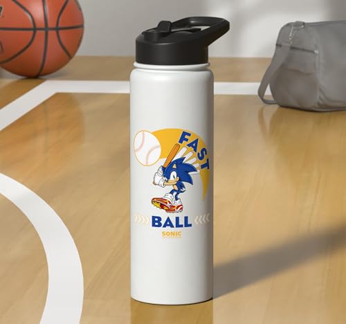 Sonic the Hedgehog - Sonic Fast Ball Stainless Steel Insulated Water Bottle - color: White