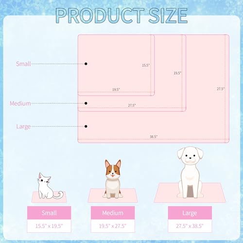 Summer Pet Cooling Mat - Cat Dog Cushion Pad Sleeping Cool Dinosaurs Comfortable Soft for Pets Kids and Adults (Pink Dinosaur, S) - color: Pink Dinosaur, size: S: 15.5'' x 19.5''