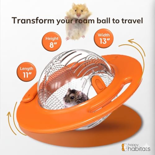 Roam Ring Accessory – Pet Rat and Hamster Accessories | Convert Your Hamster Ball into a Small Pet Carrier for Safe, Active Play – Small Animal Toys for Gerbils, Mice & More - size: Roam Ring