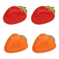 4 Pack Hamster Ceramic Food Bowl, Cute Fruit Shaped Small Animal Food Dish, Pet Feeding Bowl for Hamster, Hedgehog, Gerbil, Guinea Pig