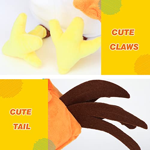 Easfan Chicken Hand Puppet with Movable Mouth Plush Toy Gift for Kids 11" | Role play preschool teaching, cute Chicken stuffed animal, creativity imagination, Easter Christmas birthday holiday gift - style: Chicken