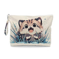 ENGVZ Wet Dry Bag, Waterproof Travel Pouch, Large Zipper Bag For Swimsuits, Diapers, Toiletries, Makeup, Women And Girls Cute Surprised Kitten - color: Cat
