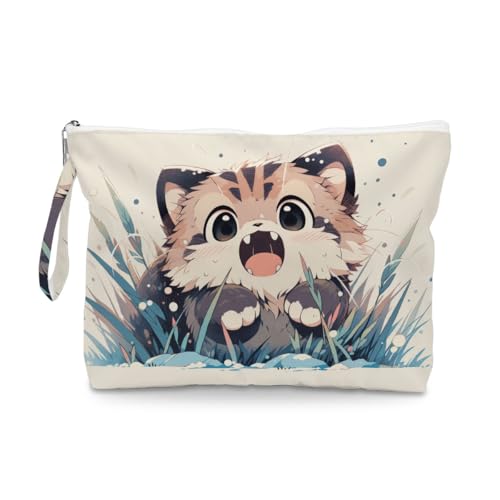 ENGVZ Wet Dry Bag, Waterproof Travel Pouch, Large Zipper Bag For Swimsuits, Diapers, Toiletries, Makeup, Women And Girls Cute Surprised Kitten - color: Cat