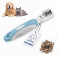 Pet Mat Remover – Professional Dematting Comb for Dogs and Cats | Dematting Comb w/Stainless Steel Rounded Teeth for Gentle Knot & Tangle Removal – Dog Dematting Tools & Dog Grooming Supplies - size: Mat Remover