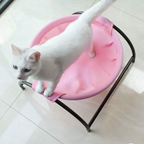 Cat Bed Sleeping Cat Hammock, 16.9in x 16.9in x 9.5in, Pink | Cat Supplies Pet Supplies Whole Wash Stable & Breathable Easy Assembly Indoors Outdoors, 16.9 in x 16.9 in x 9.5 in - color: Pink, size: 16.9"L x 16.9"W x 9.5"Th (Mesh)