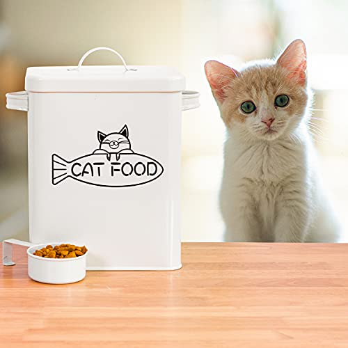 Vumdua Dog and Cat Food Storage Container, Farmhouse Pet Food Containers with Lid and Dry Food Scoop, Durable Airtight Great Gift for Pet Owners - size: Medium