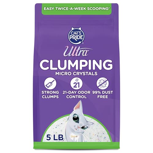 Ultra by Cat's Pride Clumping Micro Crystals Litter, Fragrance Free, 5lb - size: 5 Pound